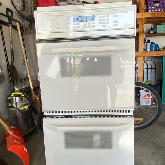 Gas double oven kitchen aid